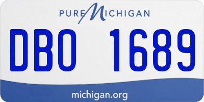 MI license plate DBO1689