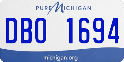 MI license plate DBO1694