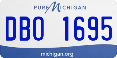MI license plate DBO1695