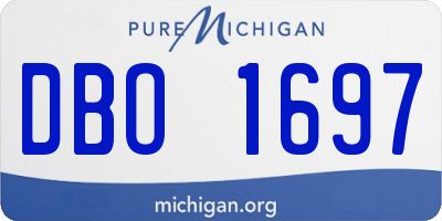 MI license plate DBO1697