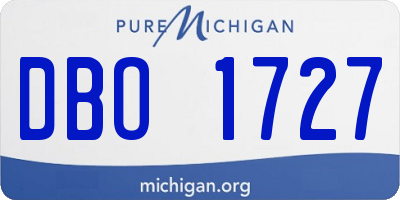 MI license plate DBO1727