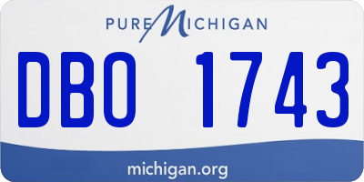 MI license plate DBO1743