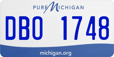 MI license plate DBO1748