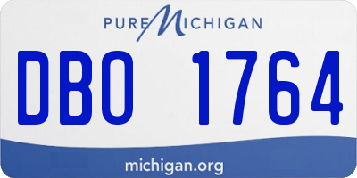 MI license plate DBO1764