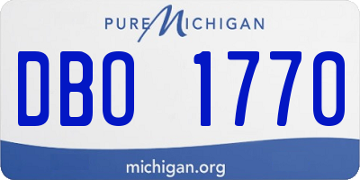 MI license plate DBO1770