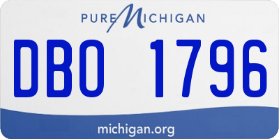 MI license plate DBO1796