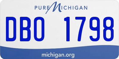 MI license plate DBO1798