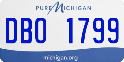 MI license plate DBO1799