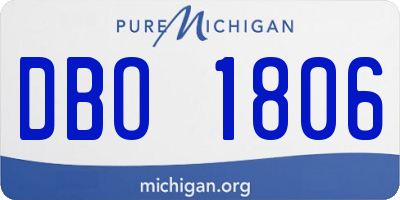 MI license plate DBO1806