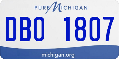 MI license plate DBO1807