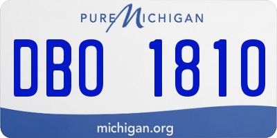 MI license plate DBO1810
