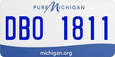 MI license plate DBO1811