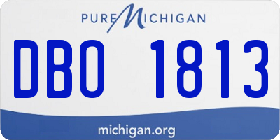 MI license plate DBO1813