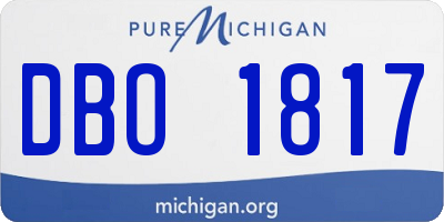 MI license plate DBO1817