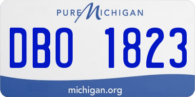 MI license plate DBO1823