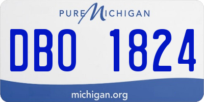 MI license plate DBO1824