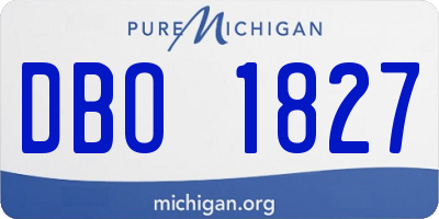 MI license plate DBO1827