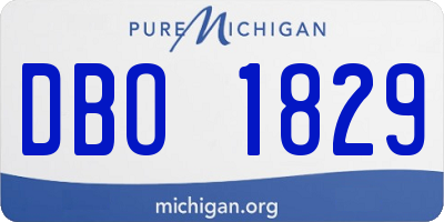 MI license plate DBO1829