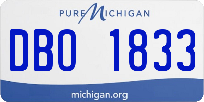 MI license plate DBO1833