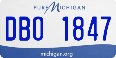 MI license plate DBO1847