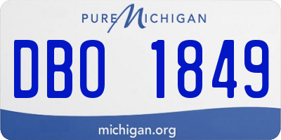 MI license plate DBO1849
