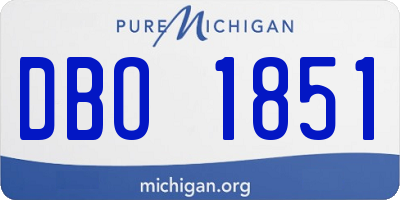 MI license plate DBO1851