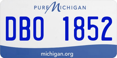 MI license plate DBO1852
