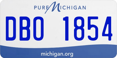 MI license plate DBO1854