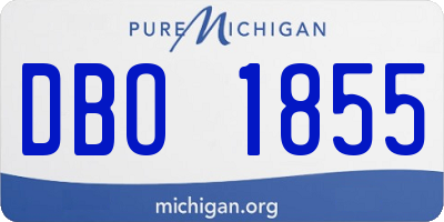 MI license plate DBO1855