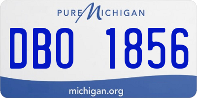 MI license plate DBO1856