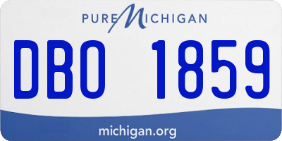 MI license plate DBO1859