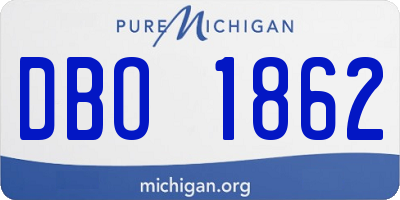 MI license plate DBO1862