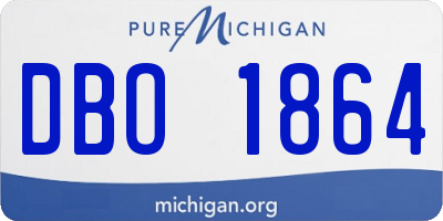 MI license plate DBO1864