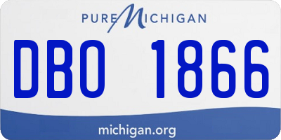 MI license plate DBO1866