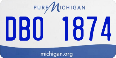MI license plate DBO1874