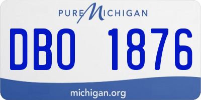 MI license plate DBO1876