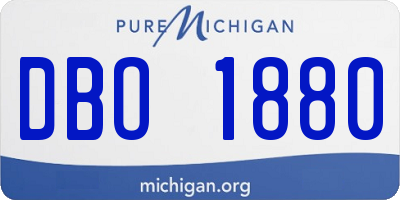 MI license plate DBO1880
