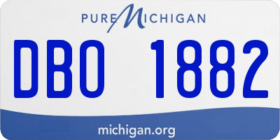 MI license plate DBO1882