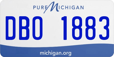 MI license plate DBO1883