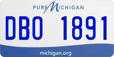 MI license plate DBO1891