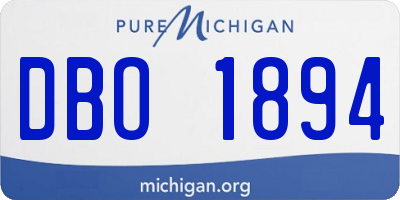 MI license plate DBO1894