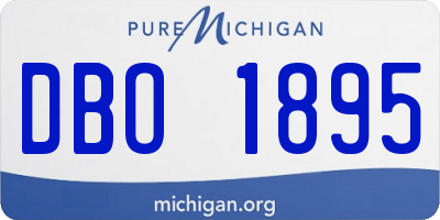 MI license plate DBO1895