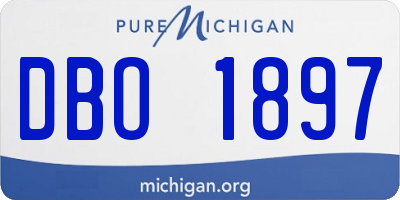 MI license plate DBO1897