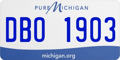 MI license plate DBO1903