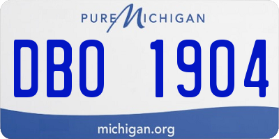 MI license plate DBO1904