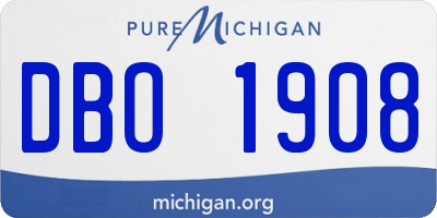MI license plate DBO1908