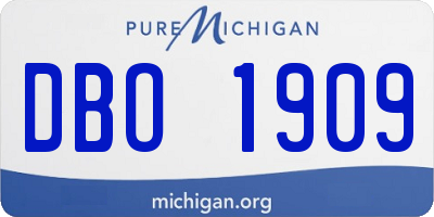 MI license plate DBO1909