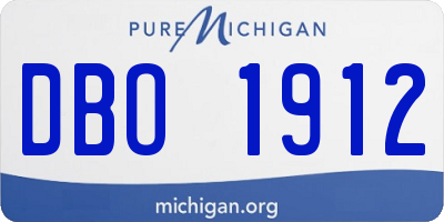 MI license plate DBO1912