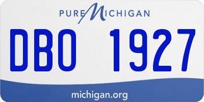 MI license plate DBO1927
