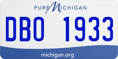 MI license plate DBO1933